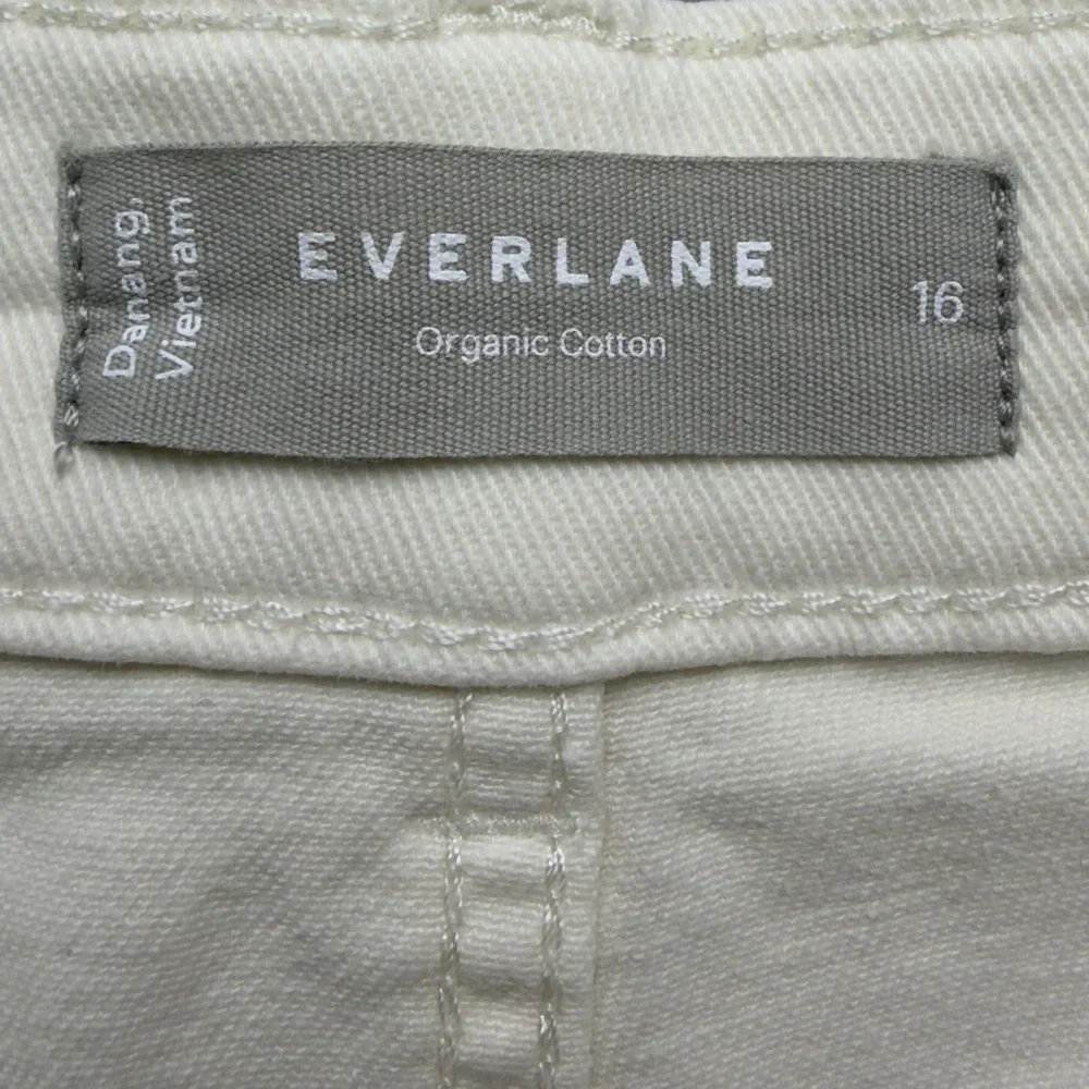 Everlane The Utility Barrel Pant Cream Denim High Rise Size 16